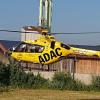 Der ADAC Hubschrauber landete nach dem Unfall in Aichach-Nord.