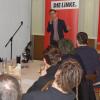 Frederik Hintermayr, Bezirksrat der Partei Die Linke, sprach kürzlich vor Parteifreunden und Interessierten in Offingen.  	