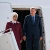 Ankunft Donnerstagmittag in Berlin-Tegel: Der türkische Präsident Recep Tayyip Erdogan und seine Ehefrau Emine.