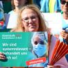 Mitarbeiter und Mitarbeiterinnen von Krankenhäusern protestieren am 20.09.2023 auf dem Schlossplatz in Stuttgart. Nach einer Umfrage unter den 600 größten deutschen Kliniken aus dem Sommer schreibt über die Hälfte rote Zahlen.