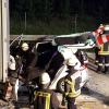 Ein schwerer Unfall ereignete sich am Mittwoch kurz nach Mitternacht am Autobahnparkplatz Streitheimer Forst.