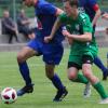 Fabian Lechler (rechts im grünen Trikot) traf zum 1:1-Endstand für die U19 des TSV Nördlingen. 	