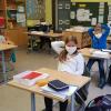 Die Schüler in Langerringen wurden mit Masken ausgestattet.  	