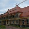 Der Bau der Kindertagesstätte am Schloss in Babenhausen ist sichtlich vorangeschritten.