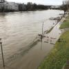 Der Donauradweg auf der Ulmer Seite war am Wochenende bereits überschwemmt.
