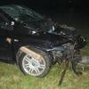 Das Auto ein Totalschaden, der Fahrer unverletzt: Ein Unfall bei Monheim endete am Montagabend glimpflich.