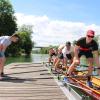 Die Welfenregatta fand auf dem Lech in Kaufering statt. Die Sportler freuten sich, wieder in die Boote steigen zu können.  
