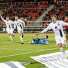 Jubel bei den Schanzern: Dennis Eckert Ayensa freut sich über das zwischenzeitliche 2:0. Am Ende gewann der FC Ingolstadt beim 1. FC Nürnberg auch in der Höhe verdient mit 5:0. 