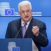 Palästinenserpräsident Abbas bei seinem Besuch in Brüssel.  	 	