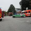 Ein Großaufgebot von 120 Einsatzkräften war gestern bei einem Schwelbrand im Gymnasium Weilheim im Einsatz. 	