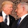 Der israelische Ministerpräsident Benjamin Netanjahu (rechts) und US-Präsident Donald Trump geben sich die Hand.