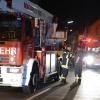 Feuerwehrleute nach einem Einsatz in Nieder-Beerbach (Kreis Darmstadt-Dieburg)
