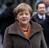 Bundeskanzlerin Angela Merkel auf dem Weg zum Spitzentreffen von CDU und CSU.