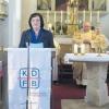 Auch Vorsitzende Marianne Schweiger trat beim Gottesdienst zum 25. Jubiläum des Frauenbunds Biburg an den Ambo.  