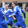 Mit Riesenschritten wollen Simon Weschta, Jürgen Litzel und Timon Rauner (von links) vom SSV Neumünster-Unterschöneberg in die Kreisliga einziehen. Der Gegner für das erste Relegationsspiel steht schon fest. 