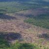 Luftblick auf abgeholzte Fläche des Amazonas. Die Zerstörung im brasilianischen Amazonas-Gebiet nimmt im Schatten der Covid-19-Pandemie dramatisch zu.