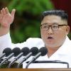 Nordkoreas Machthaber Kim Jong Un gestikuliert bei einem Treffen führender Funktionäre der regierenden Arbeiterpartei.
