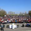 Ein beeindruckendes Bild bot sich bei der zehnten Motorradsegnung auf dem Verkehrsübungsplatz der Fahrschule Gleich bei Altensteig mit 910 Motorrädern und den über 1000 Bikerfreunden. 