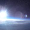 Und unten die Erde: das ist eines von 20000 Bildern, die auf dem Ballonflug entstanden sind. 