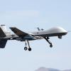 Eine Drohne vom Typ MQ-9 Reaper beim Landeanflug auf die Creech Air Force Base in Nevada.