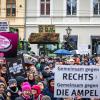 Demonstranten bei einem Protest, zu dem die Mittelstandsinitiative Brandenburg aufgerufen hatte.