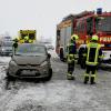 Der Schnee war schuld an etlichen Unfällen wie hier auf der B10.  