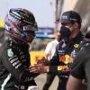 Kollidierten in Silverstone: Lewis Hamilton (l) und Max Verstappen.