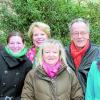 Levin Velt, Sophie Schweyer, Barbara Devin, Britta Freitag, Alexander Zietzschmann, Katharina Velt (von links) und Gerald Fischer (nicht im Bild) wollen für die Grünen in den Gemeinderat Schmiechen. 	