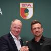 FCA-Manager Stefan Reuter (links) will mit dem neuen Trainer Enrico Maaßen den FCA sportlich wieder attraktiv machen.