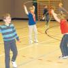 Springen mit Seil: Viertklässler der Holzheimer Grundschule haben ein Trainingsprogramm der Deutschen Herzstiftung absolviert.  