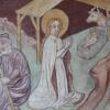 Dieses Fresko aus der Zeit um 1420 in der Staudheimer Pfarrkirche St. Quirin zeigt die „Geburt Christi“. 	 	
