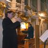 Josef Kronwitter (links) und Stephan Ronkov beim Silvesterkonzert im Dießener Marienmünster.