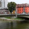 Im September 2020 wurden Ultraschallsensoren an der Gänstorbrücke zwischen Neu-Ulm und Ulm eingebaut.