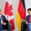 Kanzler Olaf Scholz (links) und Premier Justin Trudeau.  