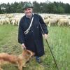 Schafe in idyllischer Natur auf der Königsbrunner Heide: Wanderschäfer Josef Hartl aus Mühlhausen bei Augsburg hängt mit ganzem Herzen an seinem Beruf. Trotzdem kann er kaum davon leben. Viele Hüteschäfer in Bayern kämpfen inzwischen um ihre Existenz.  	 	