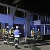 In Illerberg wurde am Montag eine Explosion in einem Werkstattgebäude simuliert.  	