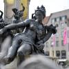 Augsburgs Prachtbrunnen – hier ein Detail des Augustusbrunnens – sind eines der Themen, die heute bei einer Expertentagung diskutiert werden. 