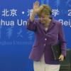 Angela Merkel bei einem Besuch an einer chinesischen Universität.