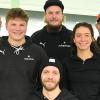 Mit diesem Team war der SV Waldkirch II zum Rundenabschluss zweimal siegreich: (von links) Daniel Schlaier, Sebastian Schulz, Simon Rogg, Johannes Lanzendörfer, Larissa Böck und Andreas Schlahsa. 	