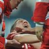 Bayern Münchens Bastian Schweinsteiger verletzte sich am 2. November gegen den SSC Neapel an der Schulter. 