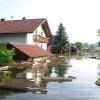 Hochwasser im Deggendorfer Ortsteil Fischerdorf.