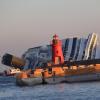 Rettungsboote vor der «Costa Concordia».