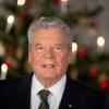 Bundespräsident Joachim Gauck bei seiner Weihnachtsansprache, die aufgezeichnet wurde. 