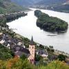 Vom Rundweg Rhein-Wisper-Glück fällt der Blick auf Lorch am Rhein. 