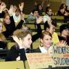 Augsburger Studenten streiken. Bild: Wyszengrad