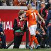Oranje-Star Arjen Robben musste wegen einer Verletzung ausgewechselt werden.