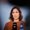 Bundesfamilienministerin Anne Spiegel nimmt bei einem Pressetermin in Berlin zur Kritik an ihrer Person Stellung