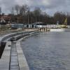Im Bereich der Boxler-Anlagen ist die neue treppenförmige Uferbefestigung schon gut zu erkennen.