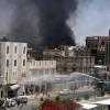 Rauch stieg über der US-Botschaft in der jemenitischen Hauptstadt Sanaa auf. 