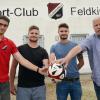 Hoffen auf eine erfolgreiche Saison 2017/2018 mit dem SC Feldkirchen: (von links) Thomas Häckel (Vorsitzender), Stephan Fieber (Co-Trainer), Christoph Fieber (Spielertrainer) und Herbert Oppenheimer (2. Abteilungsleiter).  	